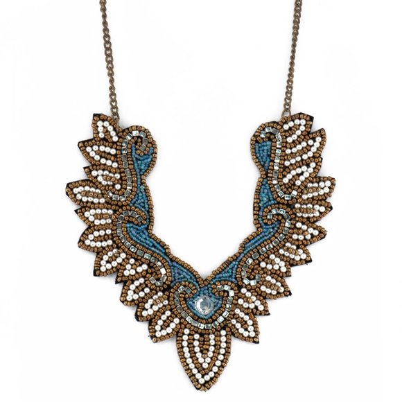 Vintage Style Beaded Statement Necklace - Picture 1 of 2